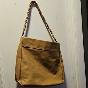 Antik Kraft Tan Shoulder Bag with Braided Strap